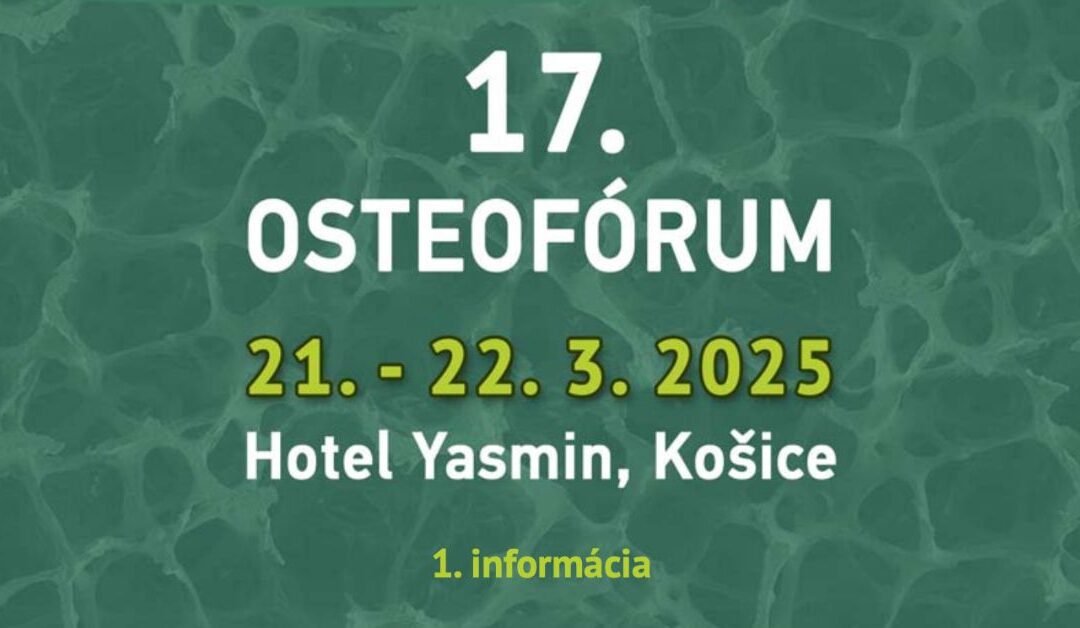 Osteofórum 2025 prvá informácia